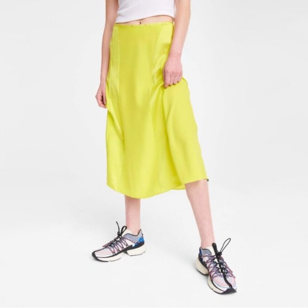 Rag & Bone bright yellow silk Midi Skirt